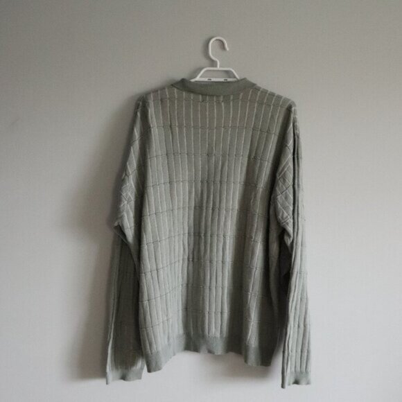 Arnold Palmer Men's Sz XL Green Polo Collared Long Sleeve Pullover Sweater Top - Picture 2 of 12